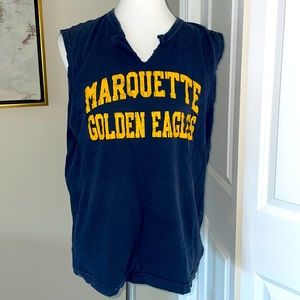 😍 Coolest Vintage Blue Marquette University Cutoff Tank